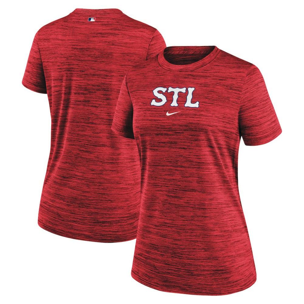 MLB St. Louis Cardinals Nike Women's 2024 City Connect Authentic Collection Practice Velocity T-Shirt
