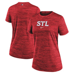 MLB St. Louis Cardinals Nike Women's 2024 City Connect Authentic Collection Practice Velocity T-Shirt