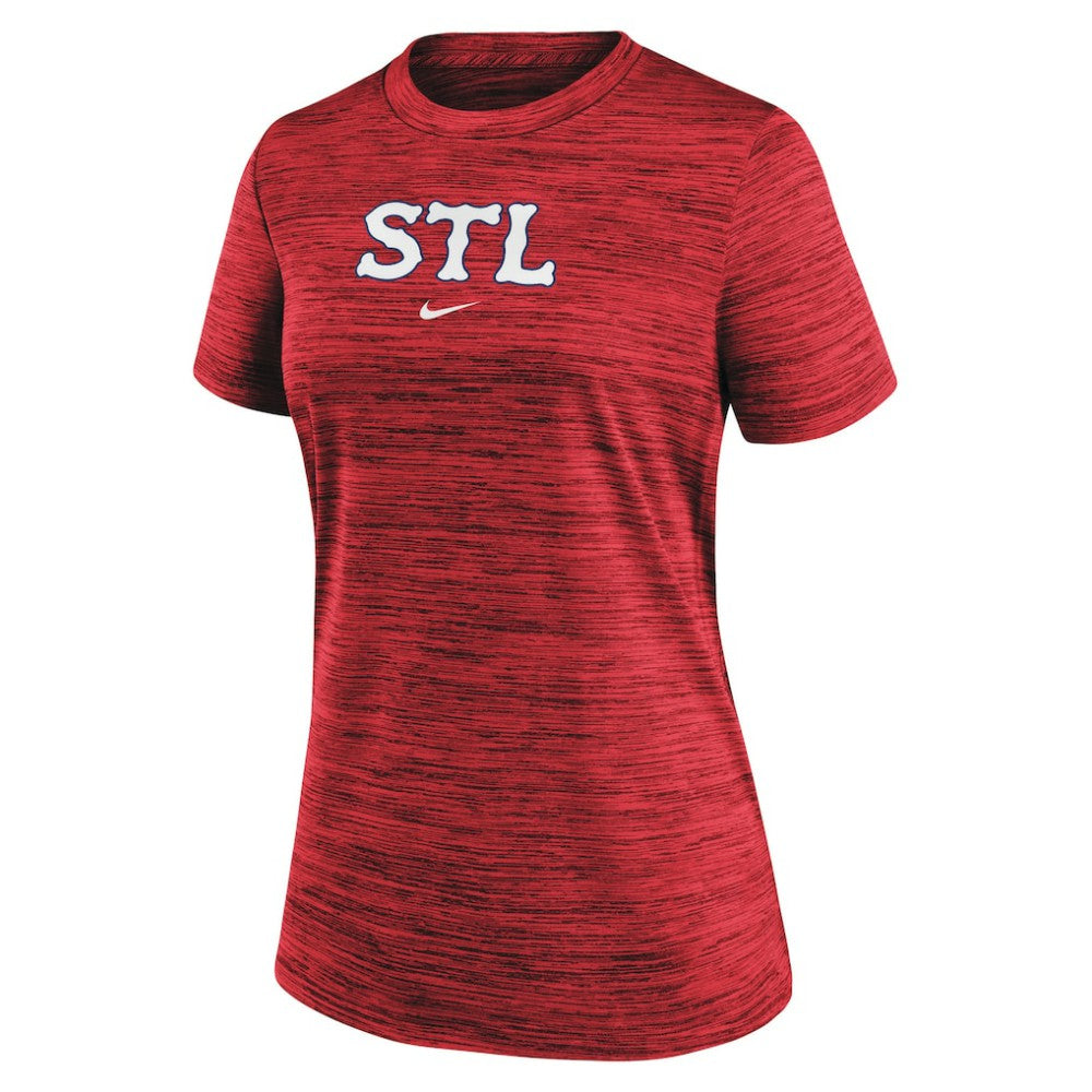 MLB St. Louis Cardinals Nike Women's 2024 City Connect Authentic Collection Practice Velocity T-Shirt