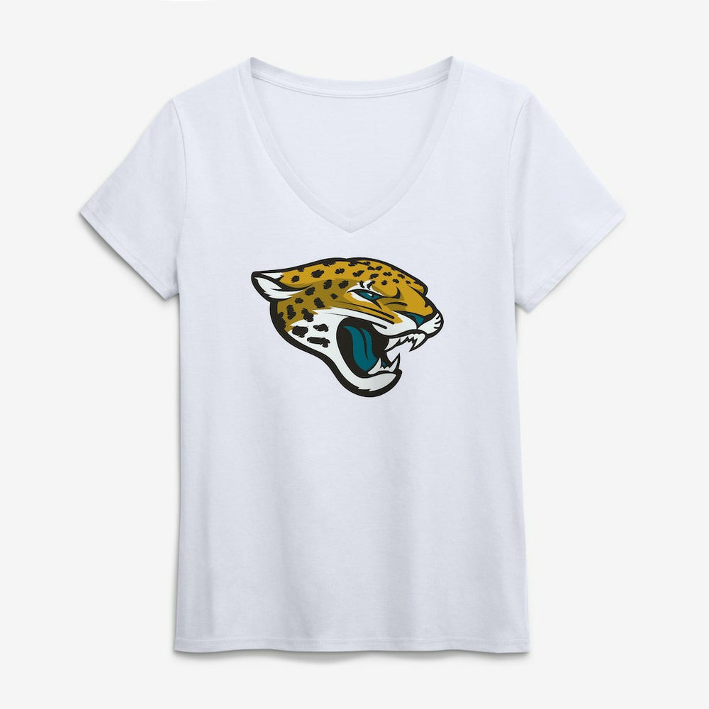Logo Athletic Women's Primary Logo V-Neck T-Shirt - Jacksonville Jaguars