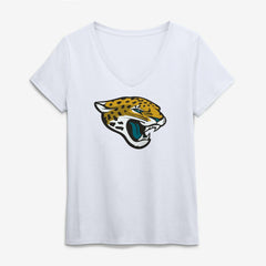Logo Athletic Women's Primary Logo V-Neck T-Shirt - Jacksonville Jaguars
