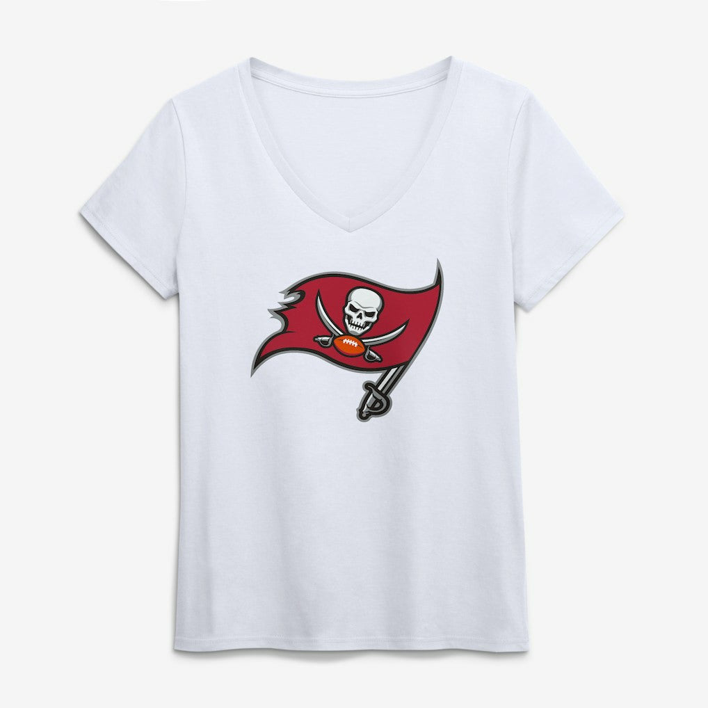 Logo Athletic Women's Primary Logo V-Neck T-Shirt - Tampa Bay Buccaneers