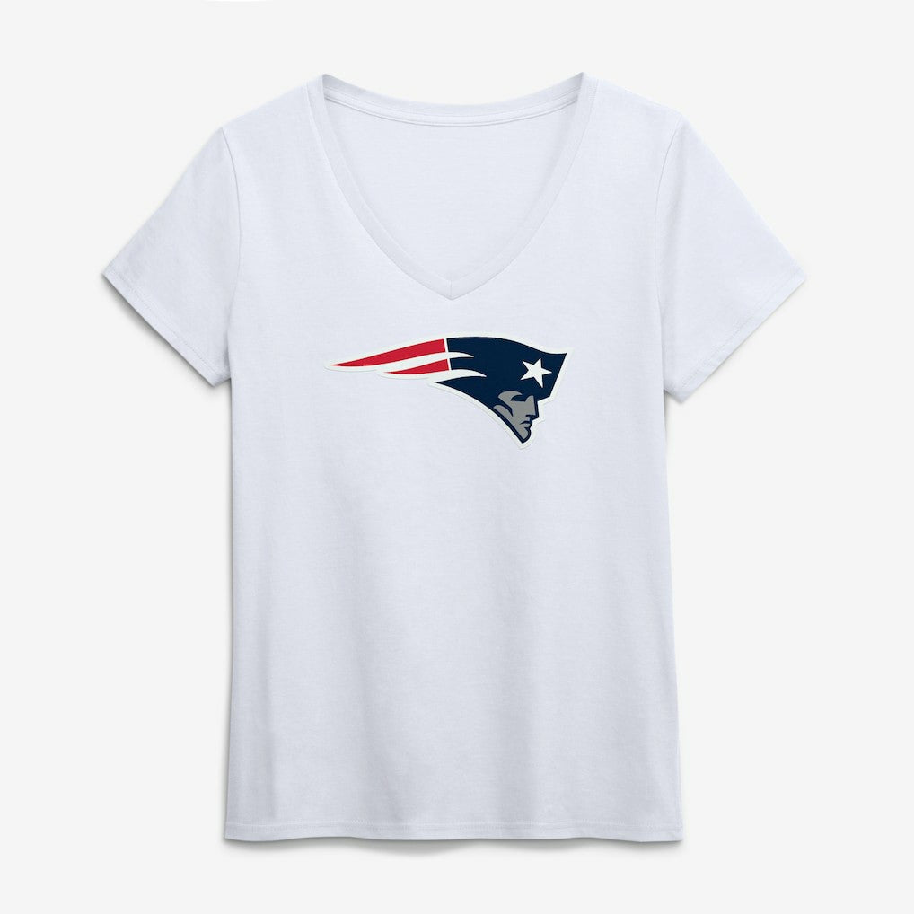 Logo Athletic Women's Primary Logo V-Neck T-Shirt - New England Patriots