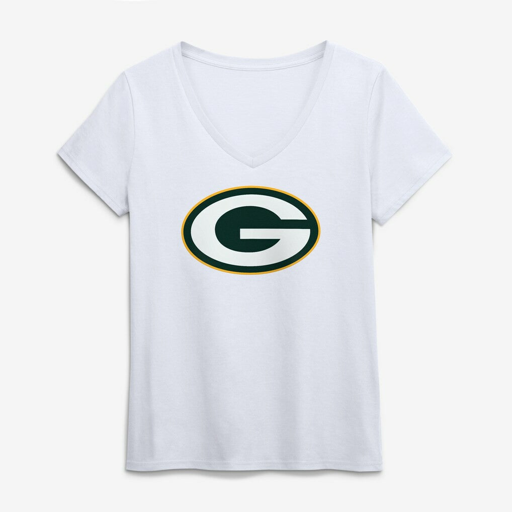Logo Athletic Women's Primary Logo V-Neck T-Shirt - Green Bay Packers