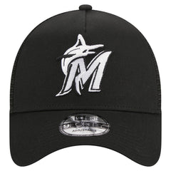 MLB Miami Marlins New Era A-Frame 9FORTY Trucker Adjustable Hat