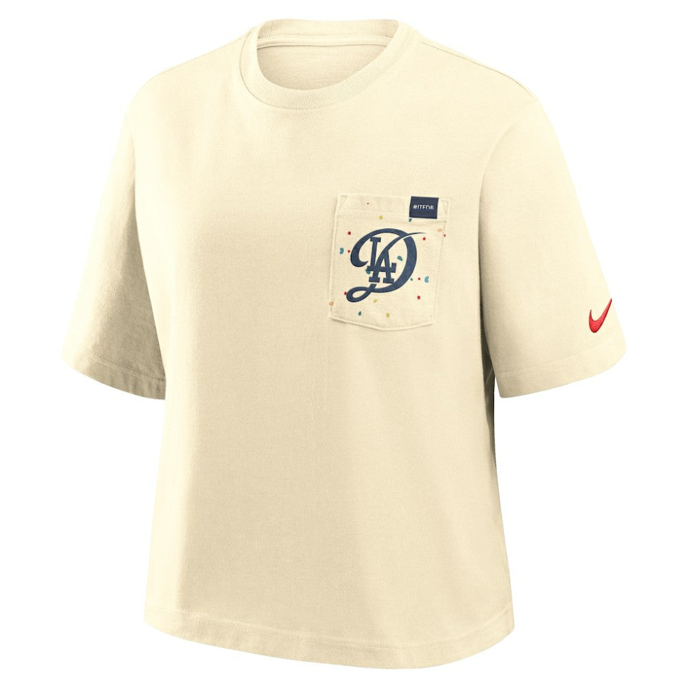 MLB Los Angeles Dodgers Nike Women's City Connect Pocket Boxy T-Shirt