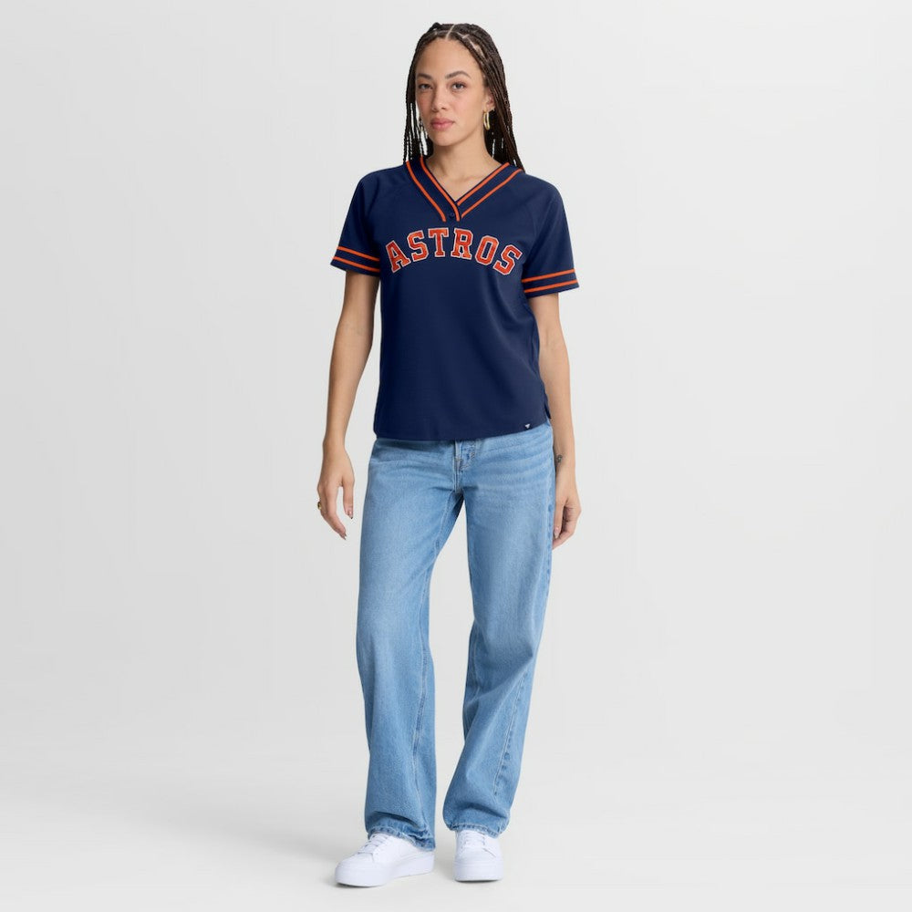 MLB Houston Astros Fanatics Women's Diva Race Ahead Raglan V-Neck T-Shirt