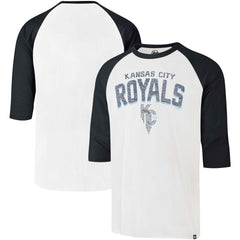 MLB Kansas City Royals '47 City Connect Crescent Franklin Raglan 3/4-Sleeve T-Shirt