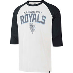 MLB Kansas City Royals '47 City Connect Crescent Franklin Raglan 3/4-Sleeve T-Shirt