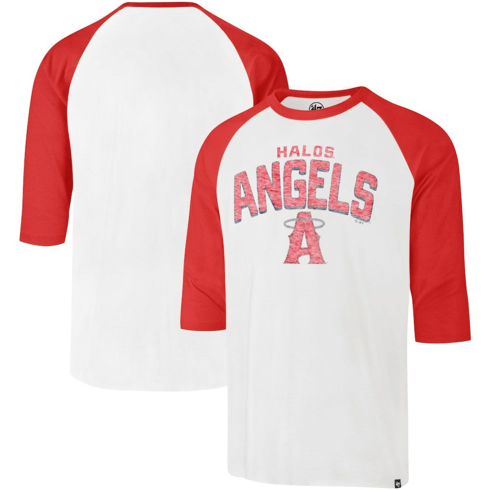 MLB Los Angeles Angels '47 City Connect Crescent Franklin Raglan 3/4-Sleeve T-Shirt