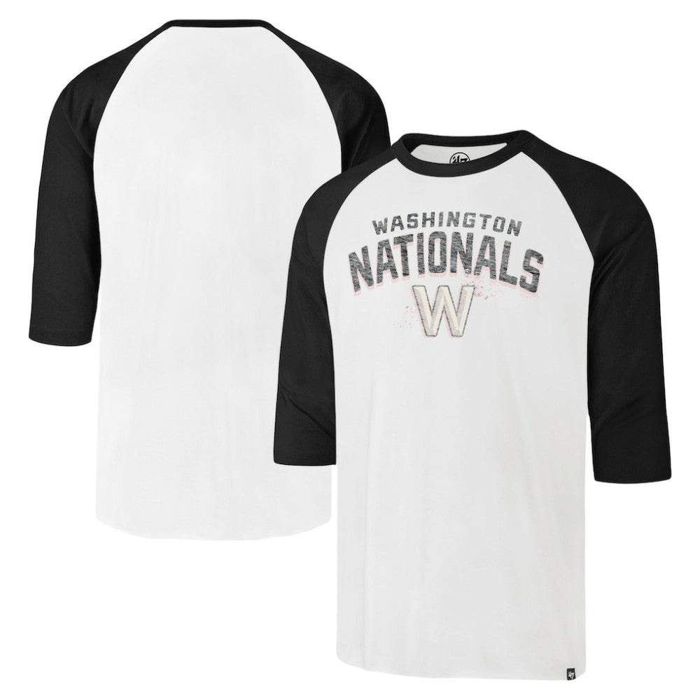 MLB Washington Nationals '47 City Connect Crescent Franklin Raglan 3/4-Sleeve T-Shirt