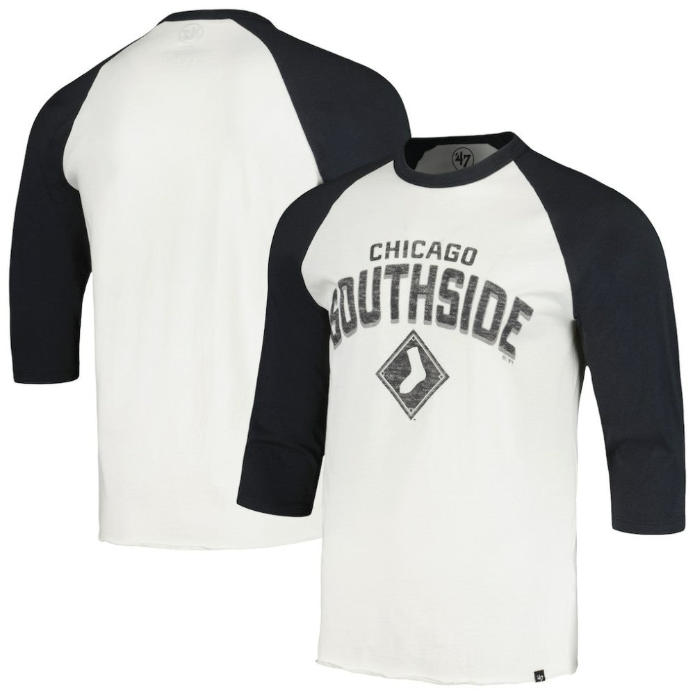 MLB Chicago White Sox '47 City Connect Crescent Franklin Raglan 3/4-Sleeve T-Shirt