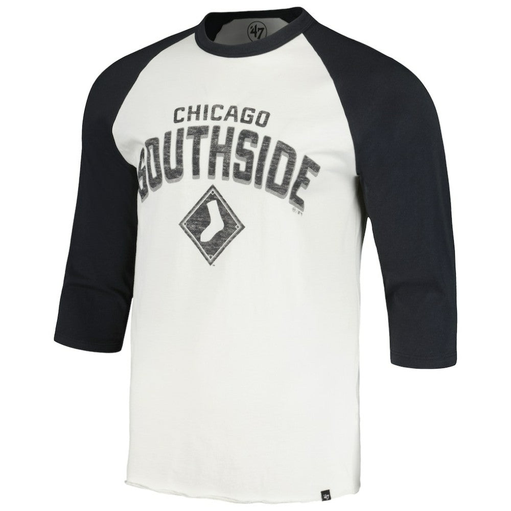 MLB Chicago White Sox '47 City Connect Crescent Franklin Raglan 3/4-Sleeve T-Shirt