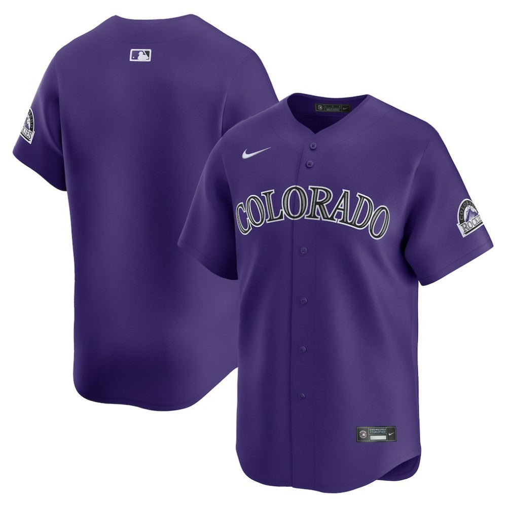 MLB Colorado Rockies Nike Alternate Limited Jersey – Purple