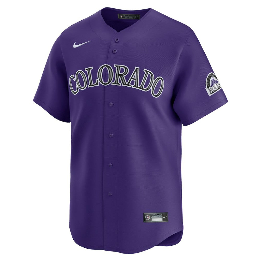 MLB Colorado Rockies Nike Alternate Limited Jersey – Purple
