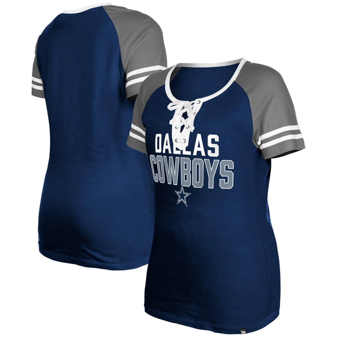 Women's Raglan Lace-Up T-Shirt - Dallas Cowboys