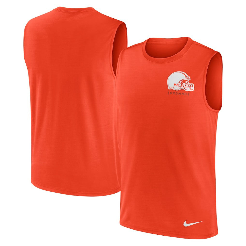 Large Logo Lightweight Dri-FIT Muscle Tank Top - Cleveland Browns