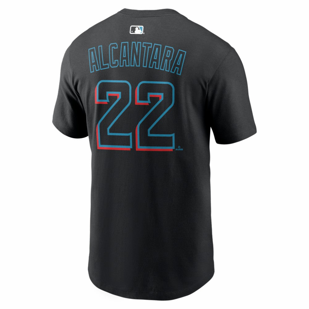 MLB Sandy Alcantara Miami Marlins Nike Home Name & Number T-Shirt