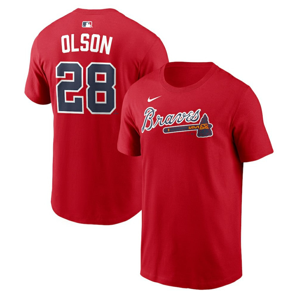 MLB Matt Olson Atlanta Braves Nike Home Name & Number T-Shirt