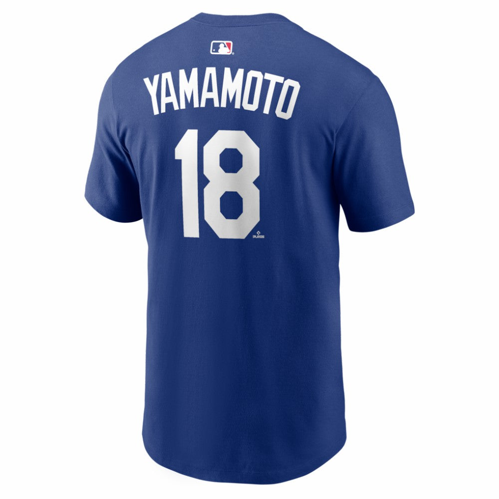 MLB Yoshinobu Yamamoto Los Angeles Dodgers Nike Home Name & Number T-Shirt