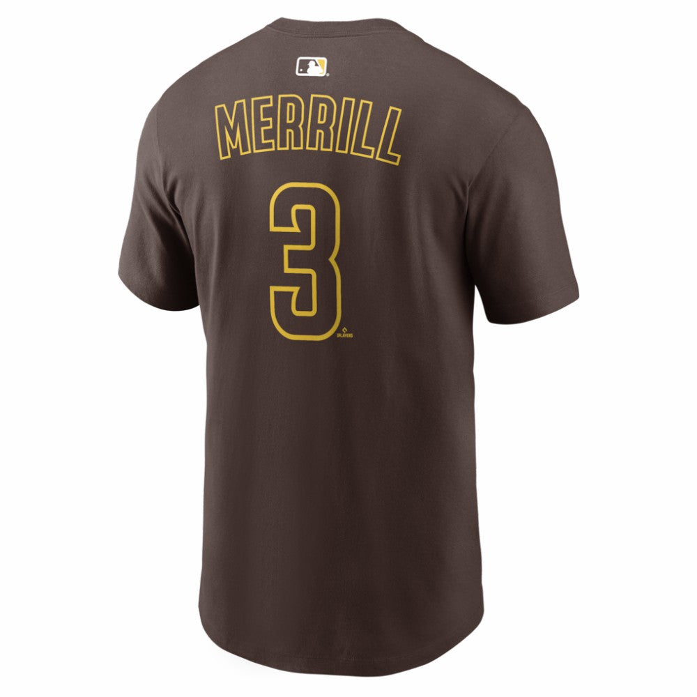 MLB Jackson Merrill San Diego Padres Nike Home Name & Number T-Shirt