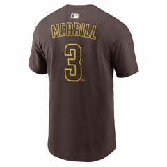 MLB Jackson Merrill San Diego Padres Nike Home Name & Number T-Shirt