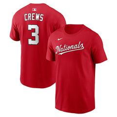 MLB Dylan Crews Washington Nationals Nike Home Name & Number T-Shirt