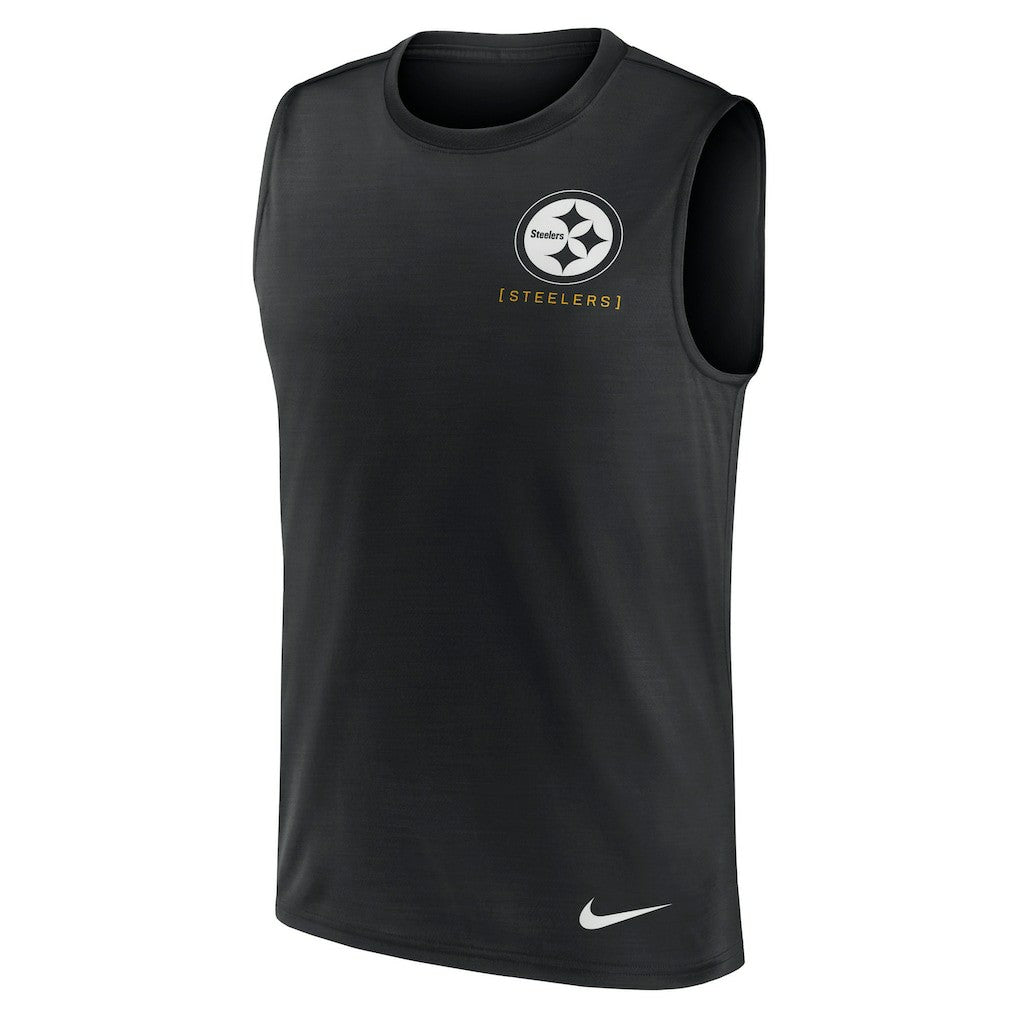 Large Logo Lightweight Dri-FIT Muscle Tank Top - Pittsburgh Steelers
