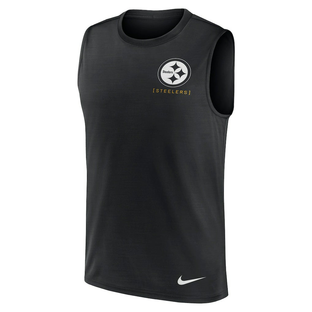Large Logo Lightweight Dri-FIT Muscle Tank Top - Pittsburgh Steelers