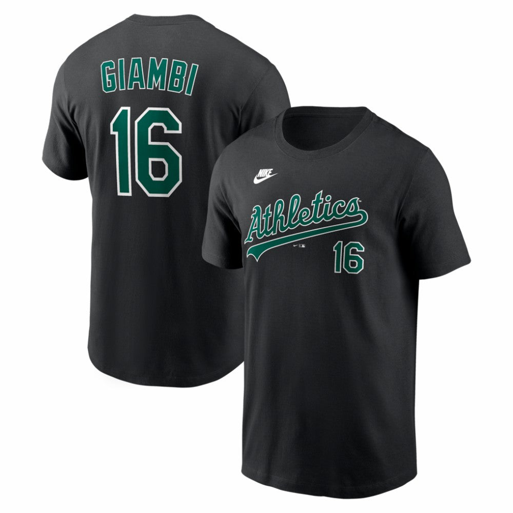 MLB Jason Giambi Athletics Nike Cooperstown Collection Name & Number T-Shirt