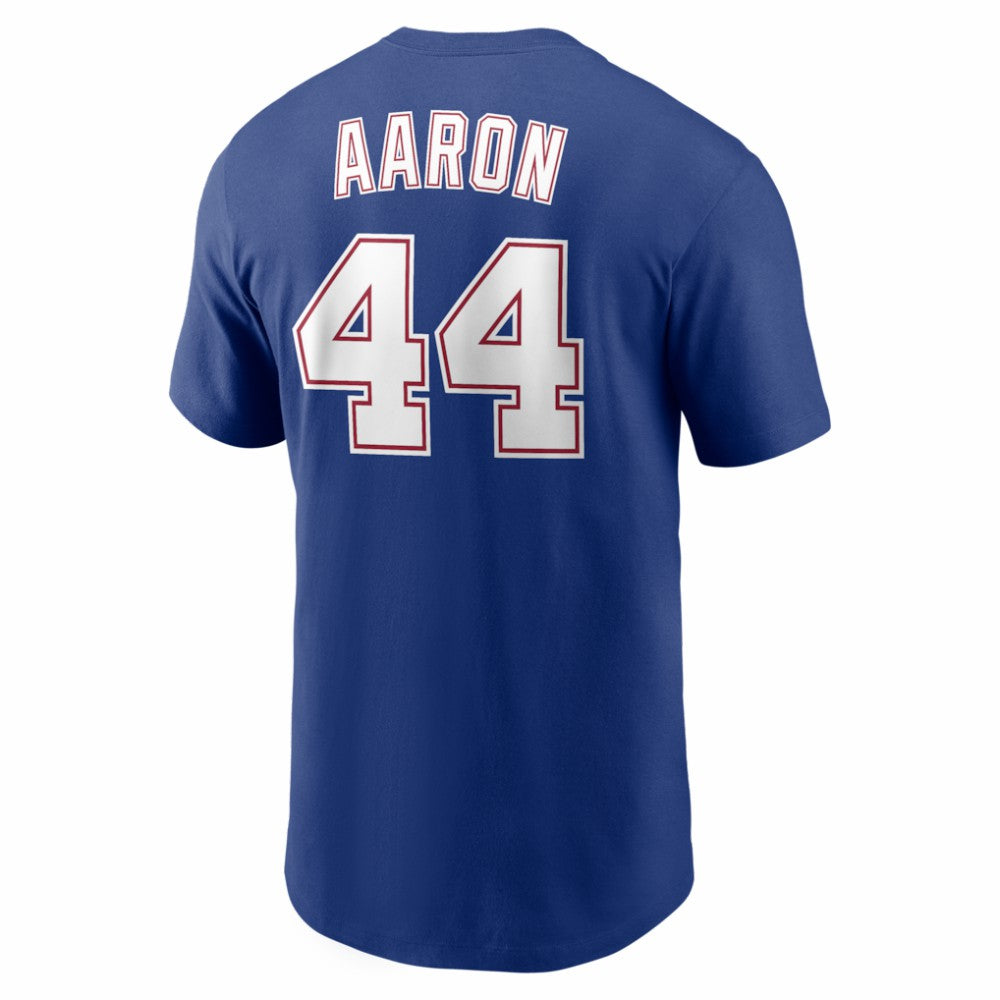 MLB Hank Aaron Atlanta Braves Nike Cooperstown Collection Name & Number T-Shirt