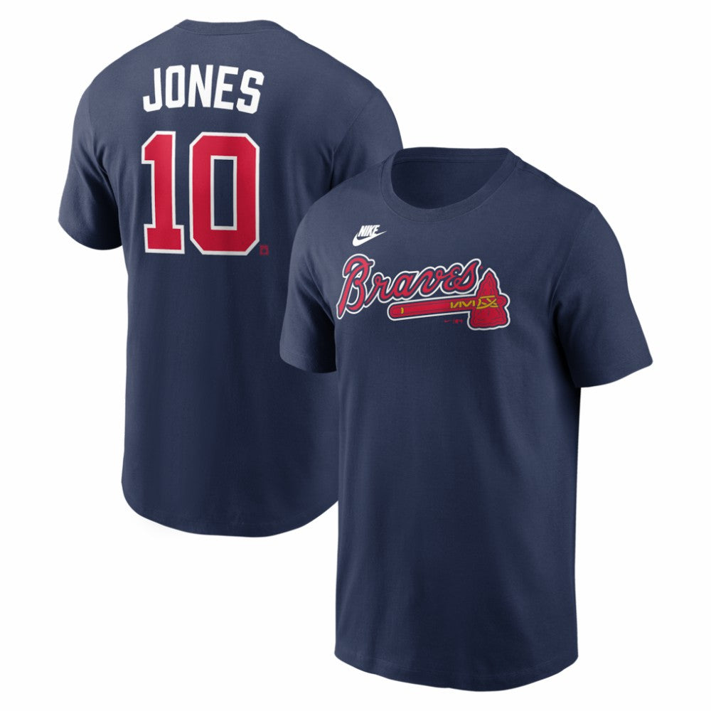 MLB Chipper Jones Atlanta Braves Nike Cooperstown Collection Name & Number T-Shirt