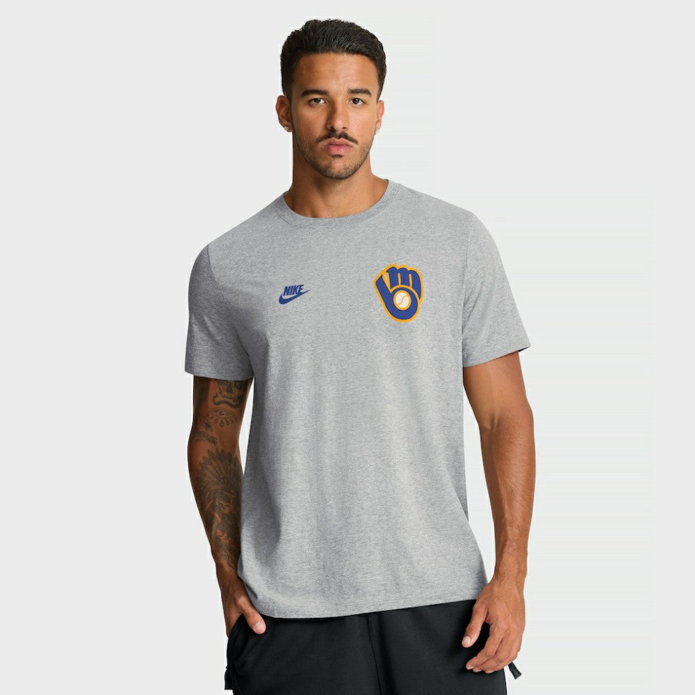 MLB Milwaukee Brewers Nike Cooperstown 2-Hit T-Shirt