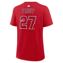 MLB Mike Trout Los Angeles Angels Nike Women's Name & Number T-Shirt
