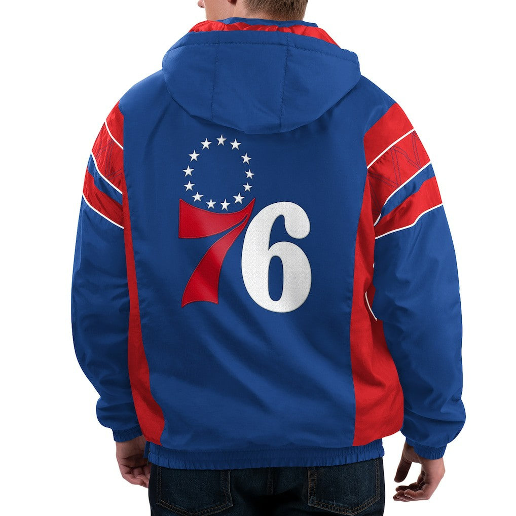 NBA Philadelphia 76ers Starter Home Team Hoodie Half-Zip Jacket