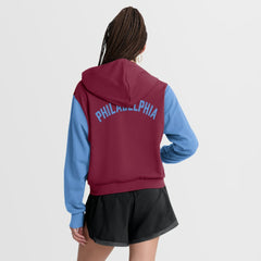 MLB Philadelphia Phillies Nike Women's Cooperstown Collection Cropped Full-Zip Hoodie