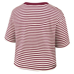 MLB Philadelphia Phillies Nike Women's Cooperstown Collection Striped Cropped T-Shirt