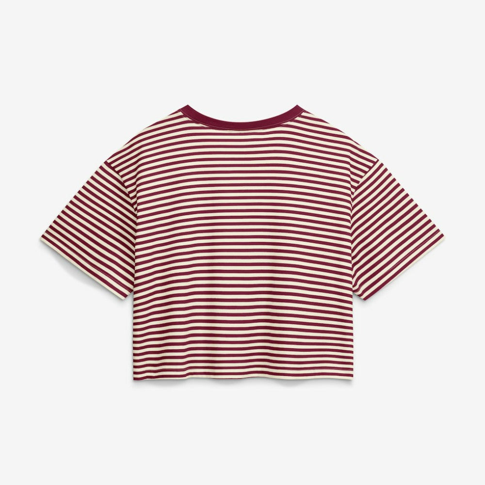 MLB Philadelphia Phillies Nike Women's Cooperstown Collection Striped Cropped T-Shirt