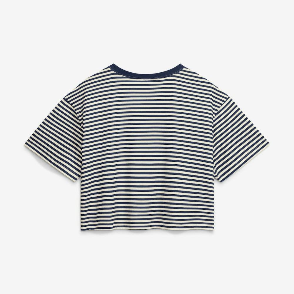 MLB Houston Astros Nike Women's Cooperstown Collection Striped Cropped T-Shirt