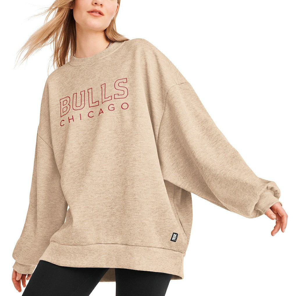 NBA Chicago Bulls DKNY Sport Women's Daisy Tunic Oversized Pullover Sweatshirt sale