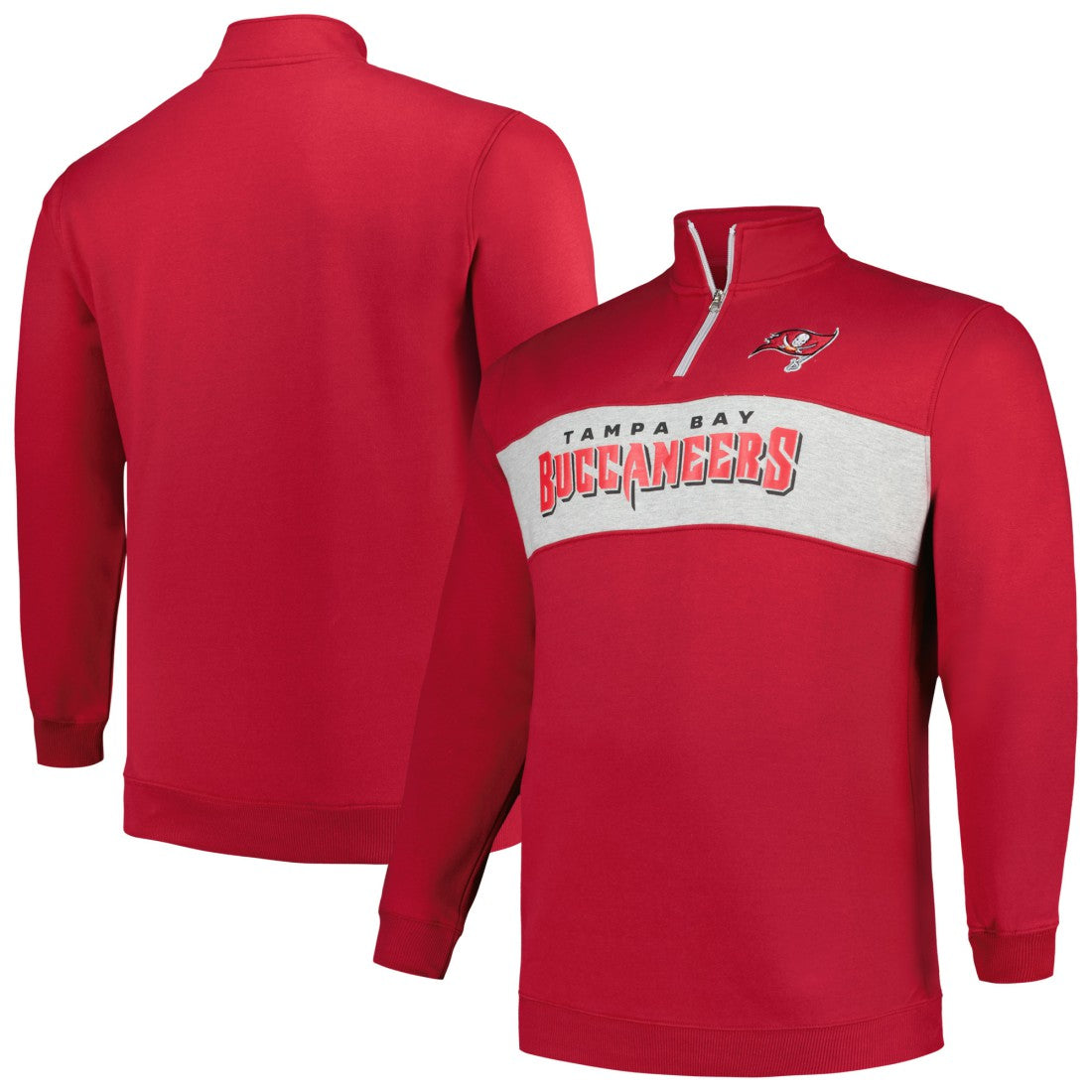 Profile Big & Tall Fleece Quarter-Zip Jacket - Tampa Bay Buccaneers