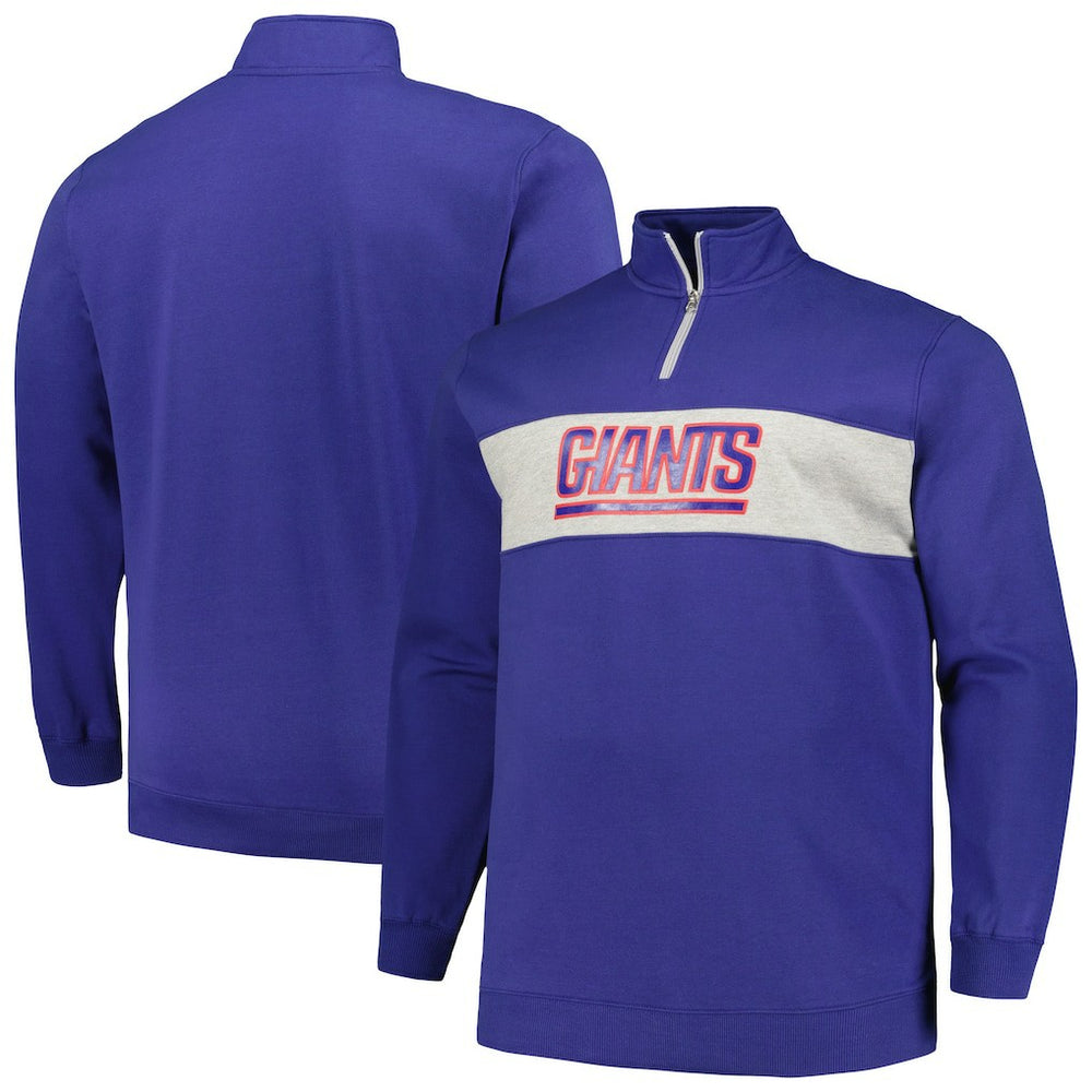 Profile Big & Tall Fleece Quarter-Zip Jacket - New York Giants