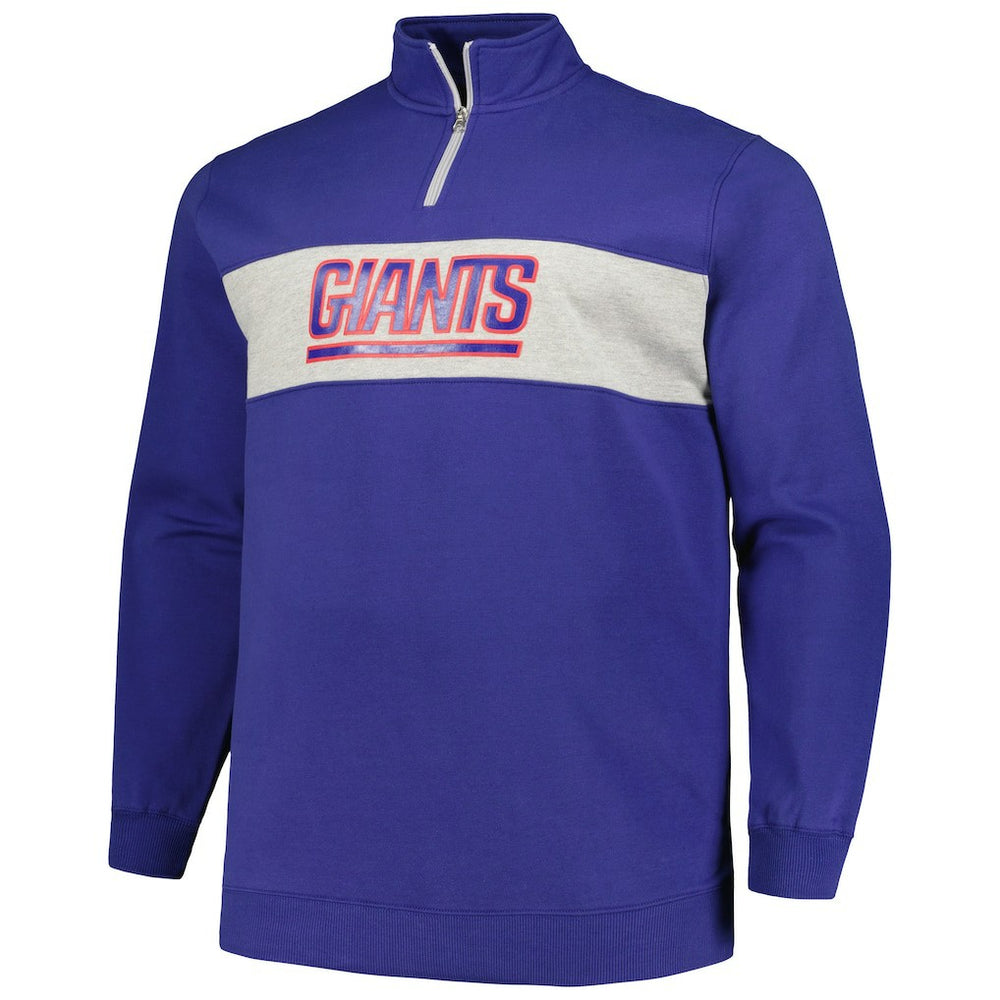 Profile Big & Tall Fleece Quarter-Zip Jacket - New York Giants