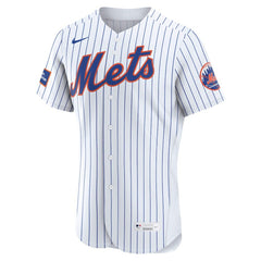 MLB New York Mets Nike Home Sponsor Patch Authentic Jersey