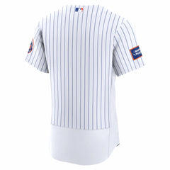 MLB New York Mets Nike Home Sponsor Patch Authentic Jersey
