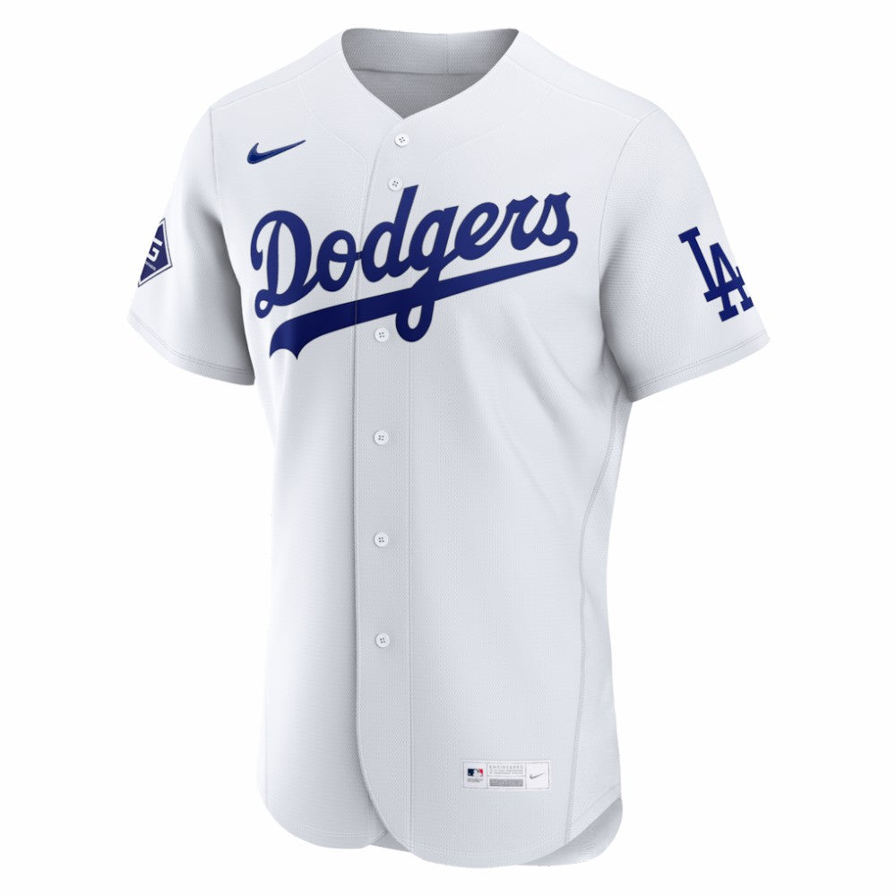 MLB Los Angeles Dodgers Nike Home Sponsor Patch Authentic Jersey