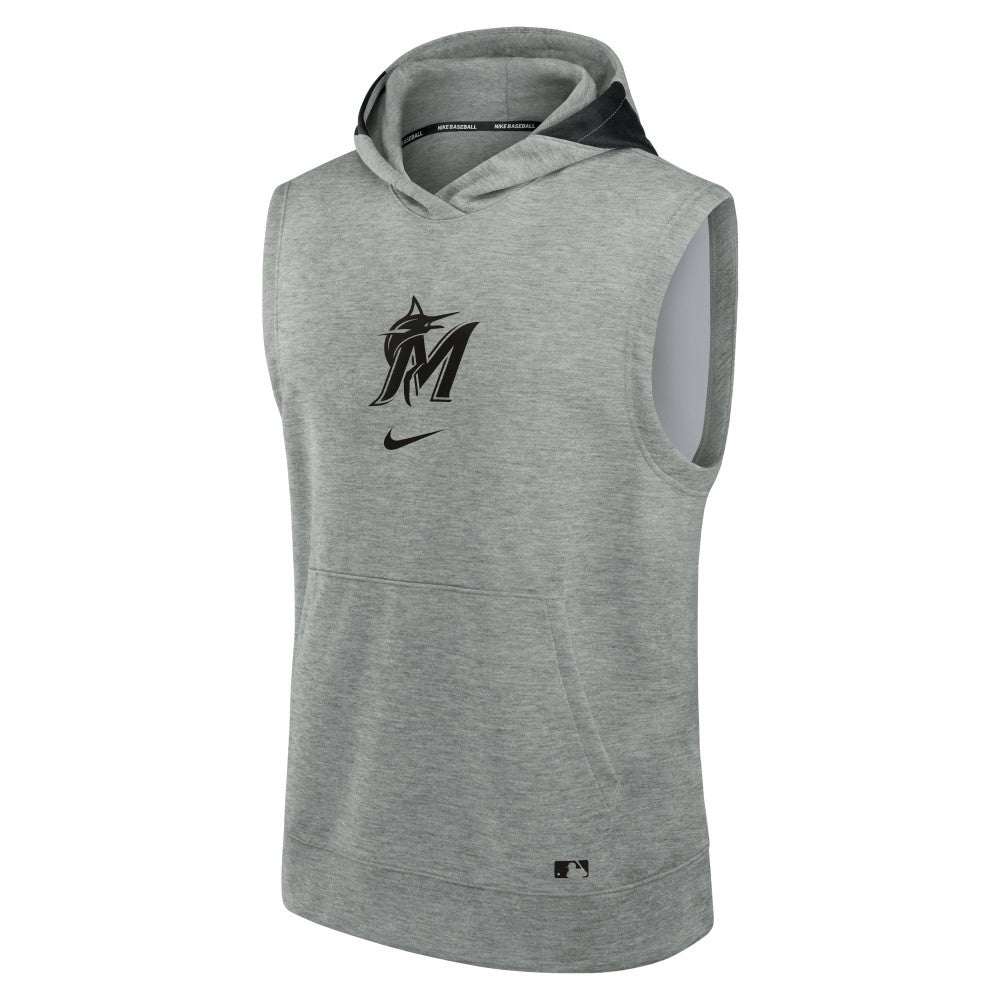 MLB Miami Marlins Nike Authentic Collection Early Work Dri-FIT Sleeveless Hoodie