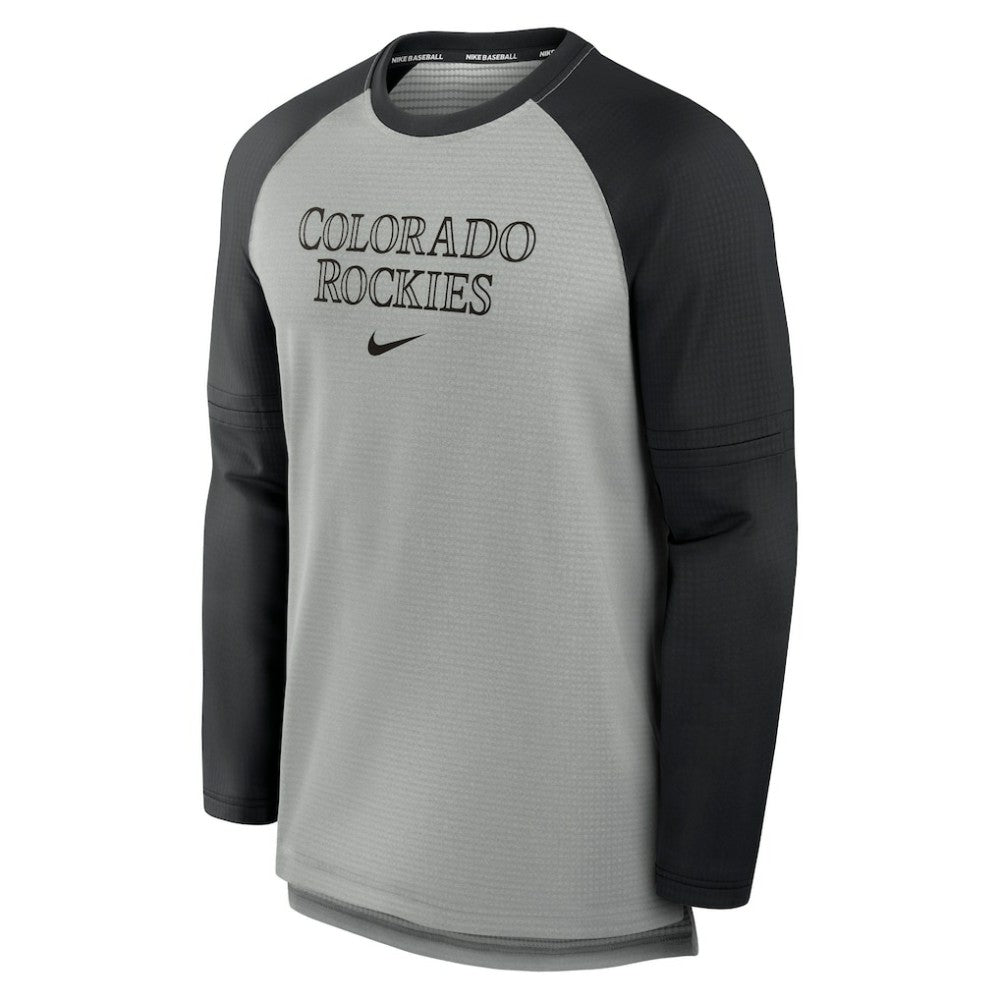 MLB Colorado Rockies Nike Authentic Collection Game Time Raglan Performance Long Sleeve T-Shirt