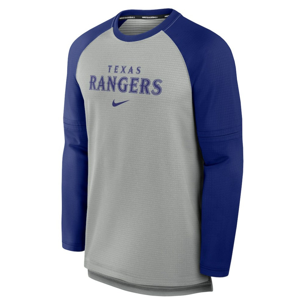 MLB Texas Rangers Nike Authentic Collection Game Time Raglan Performance Long Sleeve T-Shirt