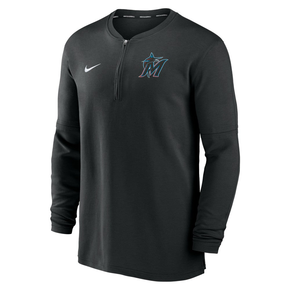 MLB Miami Marlins Nike Authentic Collection Game Time Performance Quarter-Zip Top